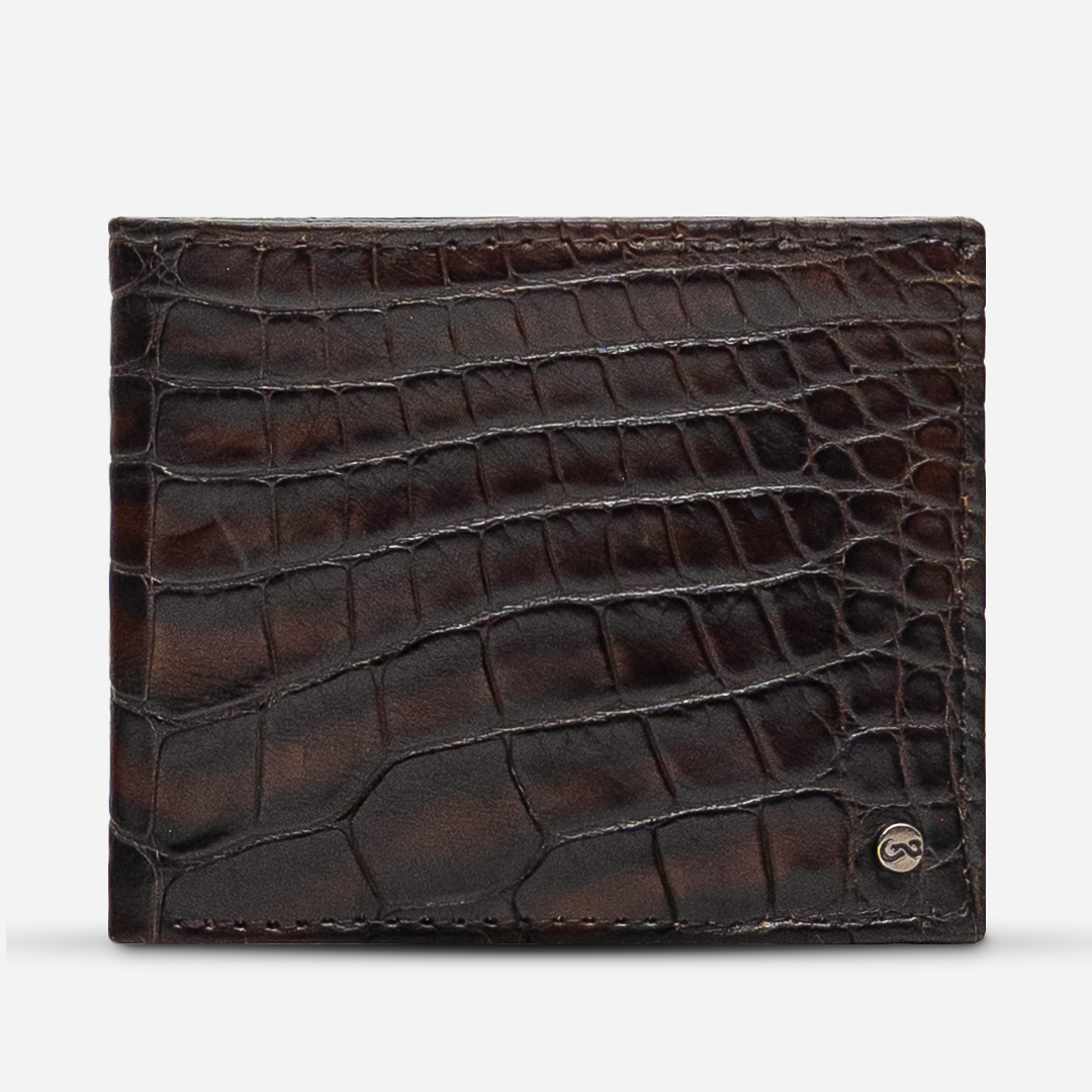 Cartera "The Grid" - Billionaire Croc Brûlé