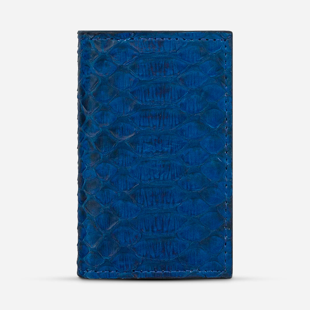 Tarjetero Vertical "Huracán" Python Blue