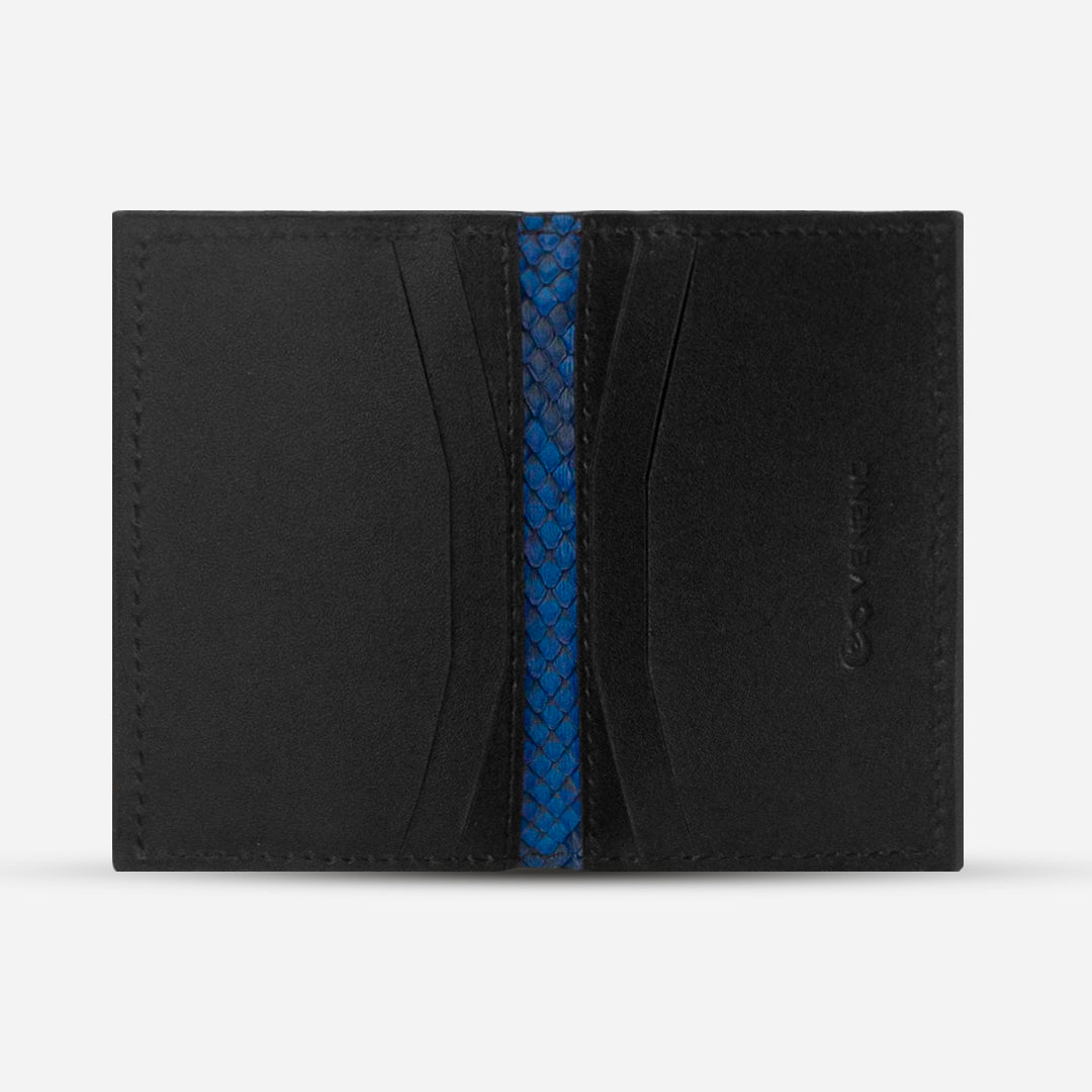Tarjetero Vertical "Huracán" Python Blue