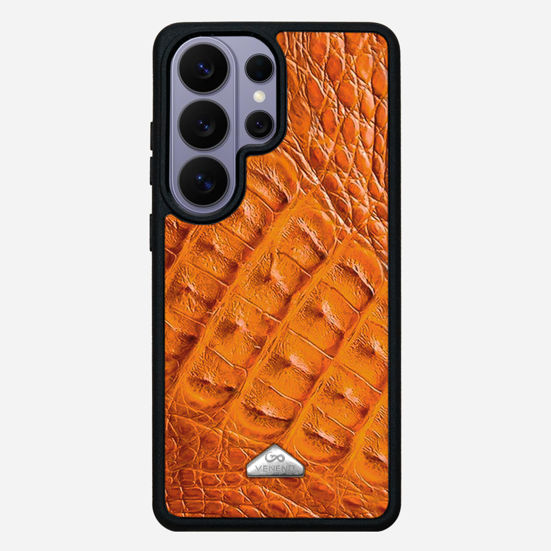 Funda S26 Ultra Illuminati Billionaire Croc Orange
