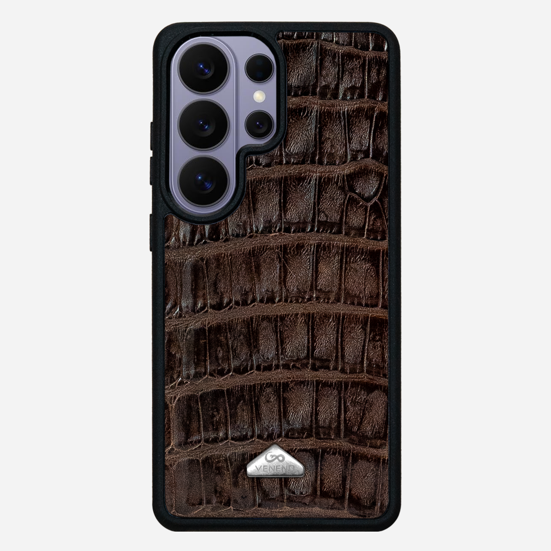 Funda S26 Ultra Illuminati Billionaire Croc Brown