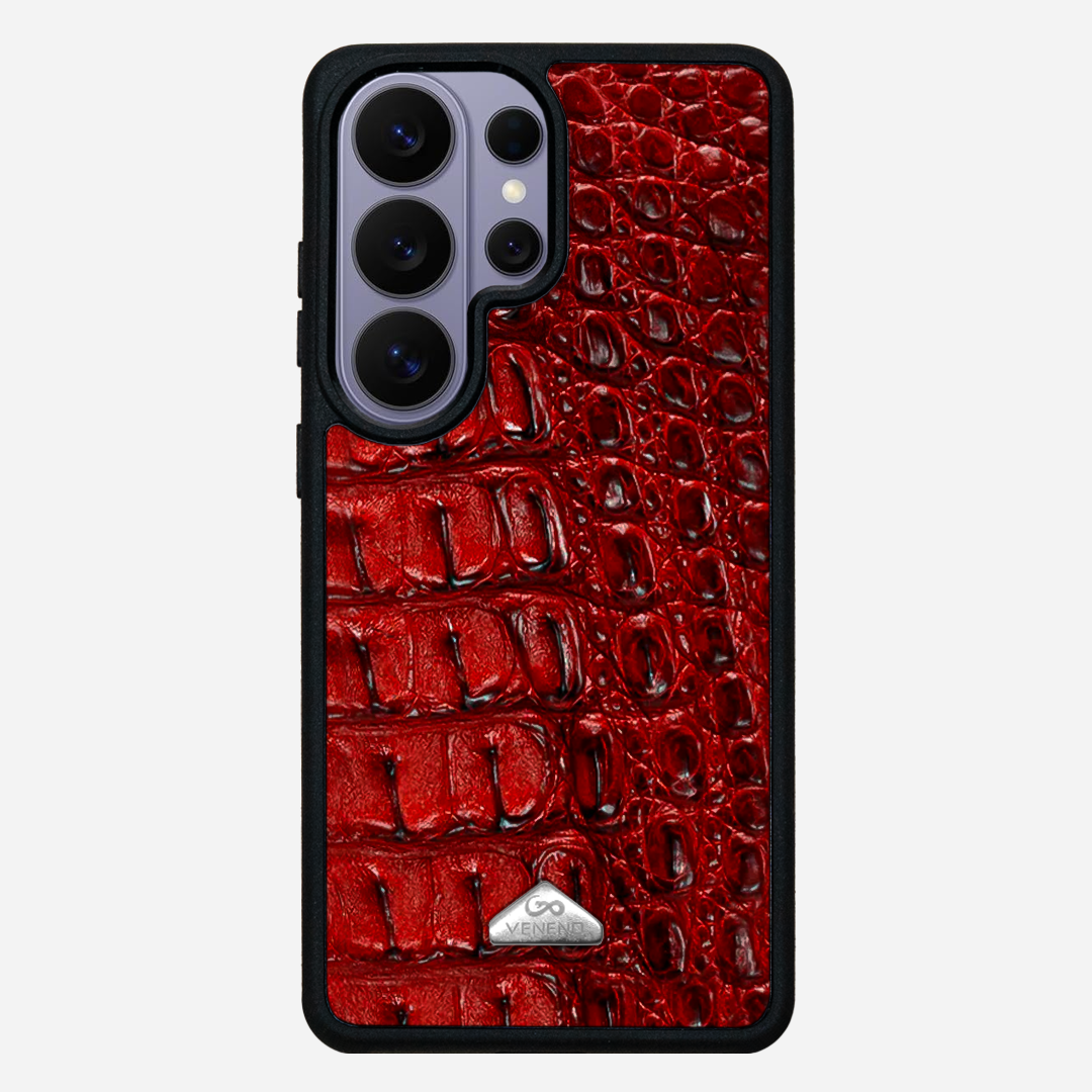 Funda S26 Ultra Illuminati Billionaire Croc Red