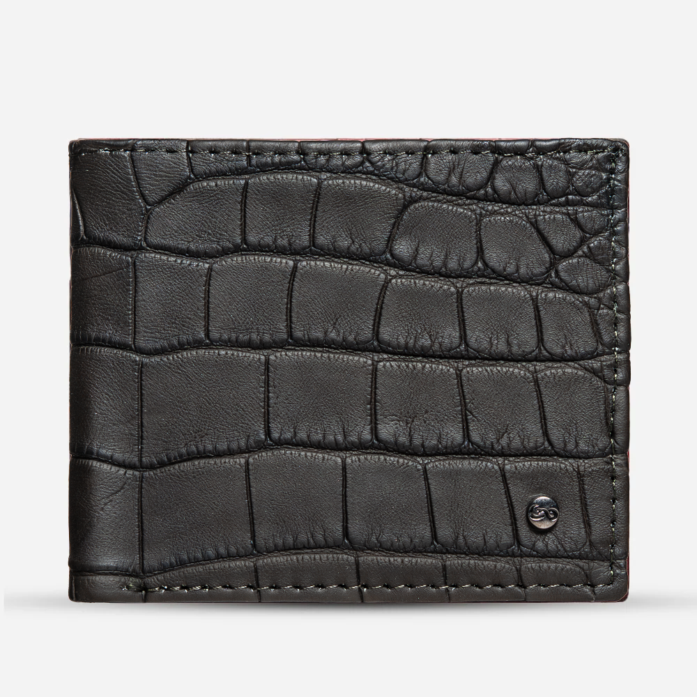 Cartera "The Grid" - Billionaire Croc Black Mate