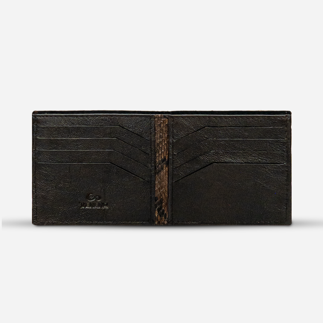 Cartera "The Grid" Python Taupe