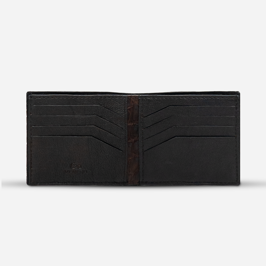 Cartera "The Grid" - Billionaire Croc Brûlé
