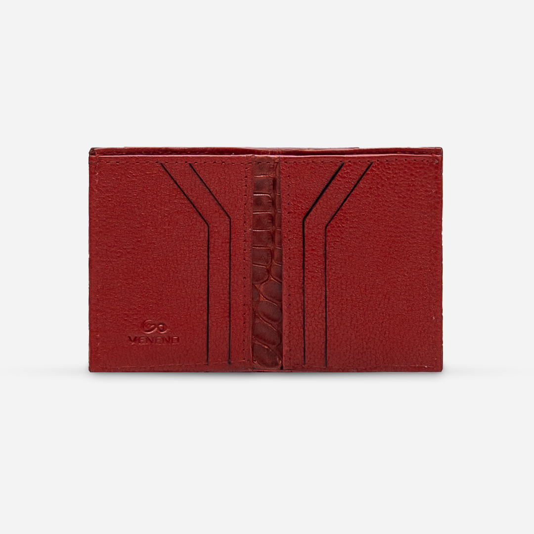 Cartera Compacta "The TIE" Billionaire Croc Flame
