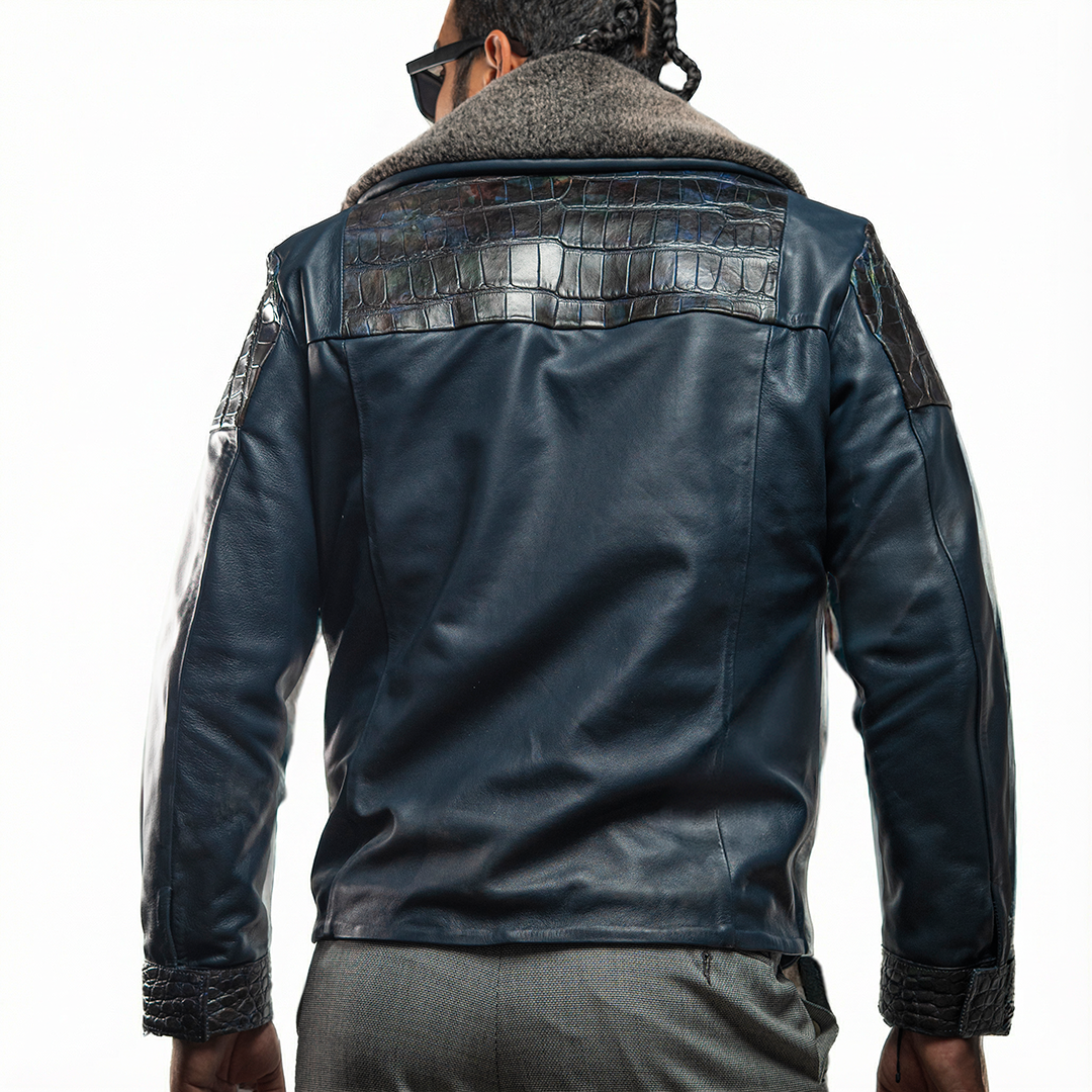 Chamarra - Vendetta Hide Billionaire Croc Ocean Blue