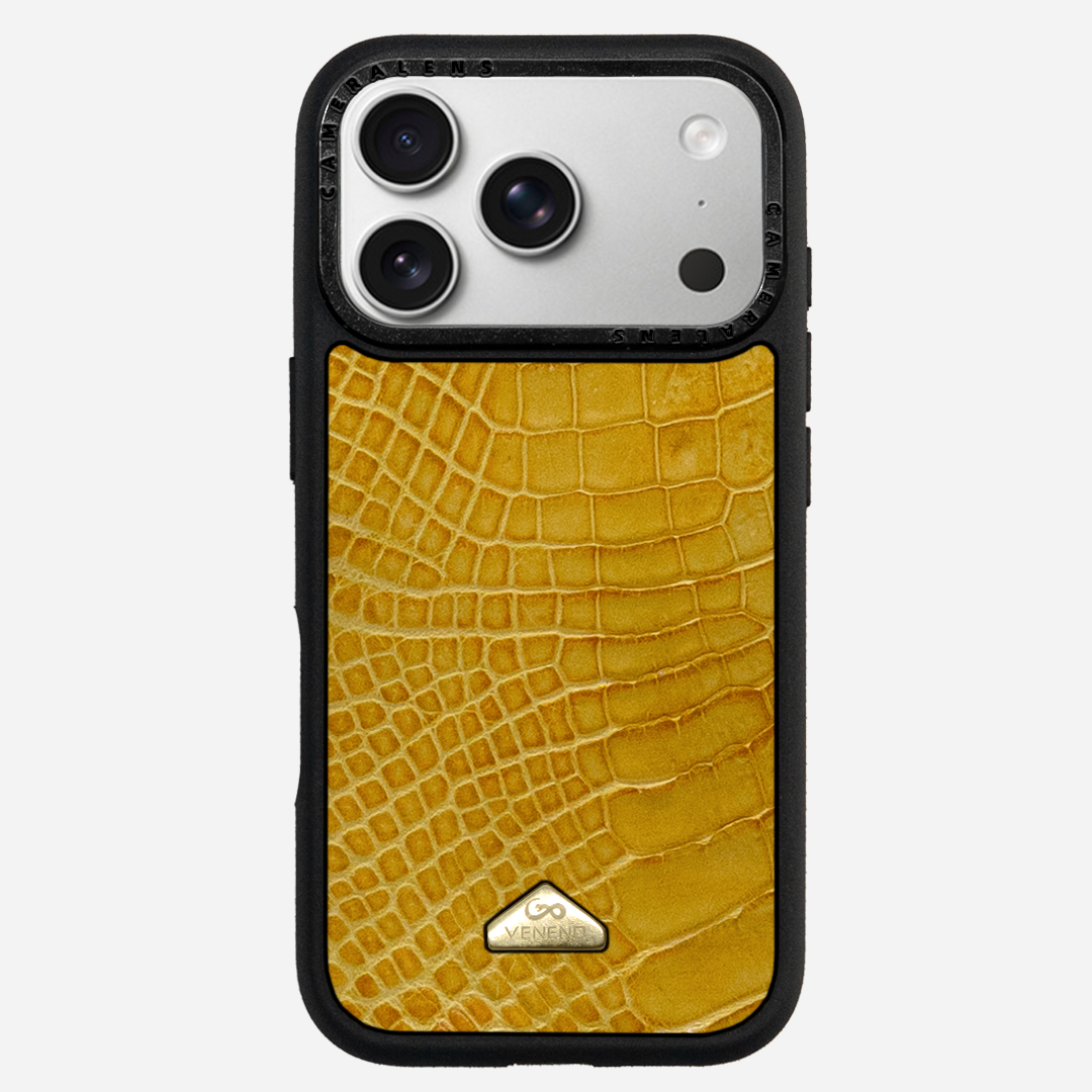 Funda iPhone 17 Pro Billionaire Croc Canary