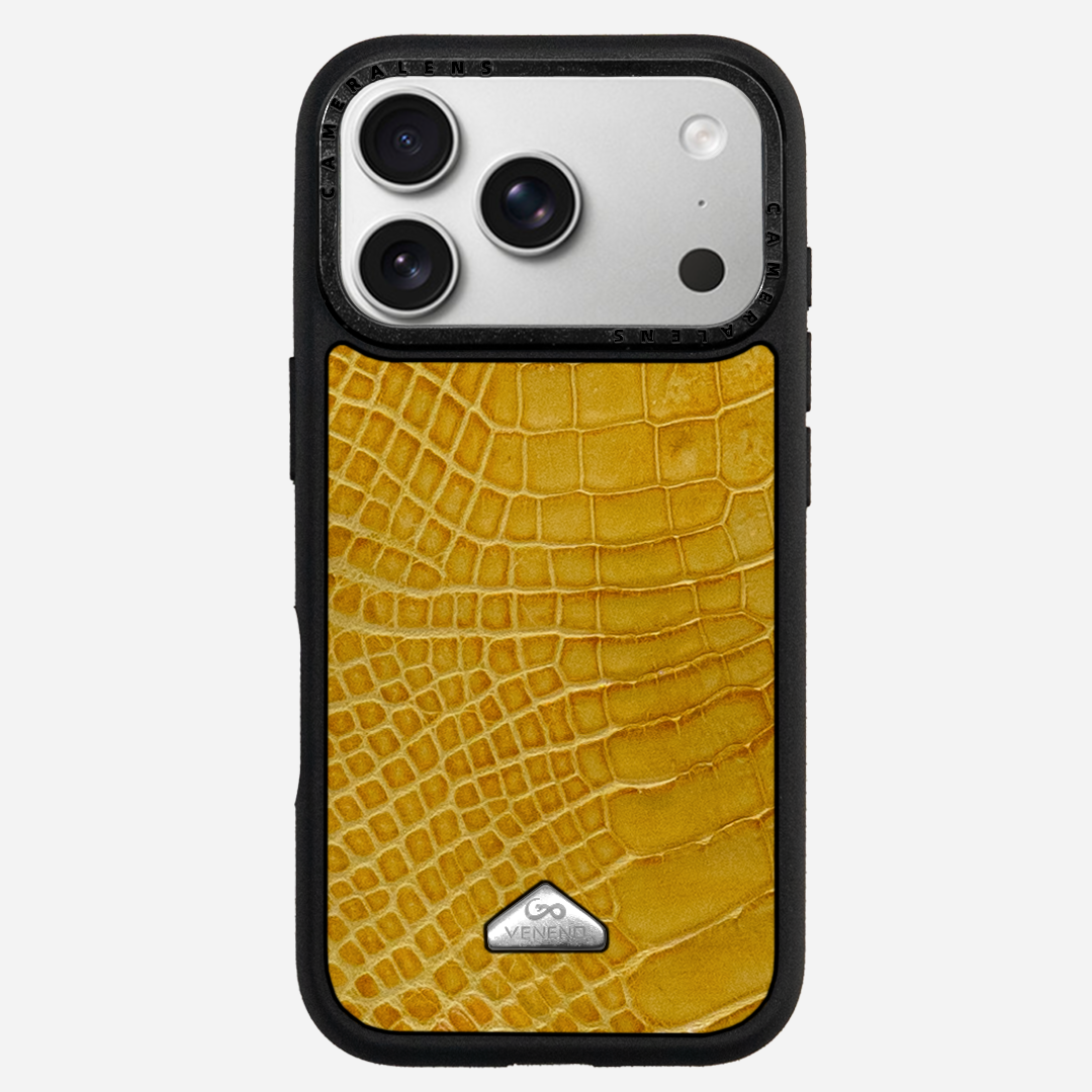 Funda iPhone 17 Pro Billionaire Croc Canary