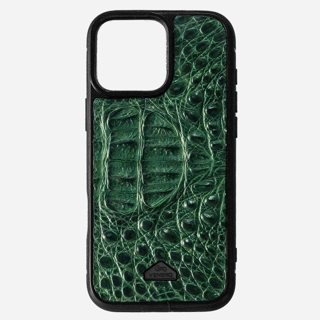 Funda iPhone 16 Pro Phantom Croc Green