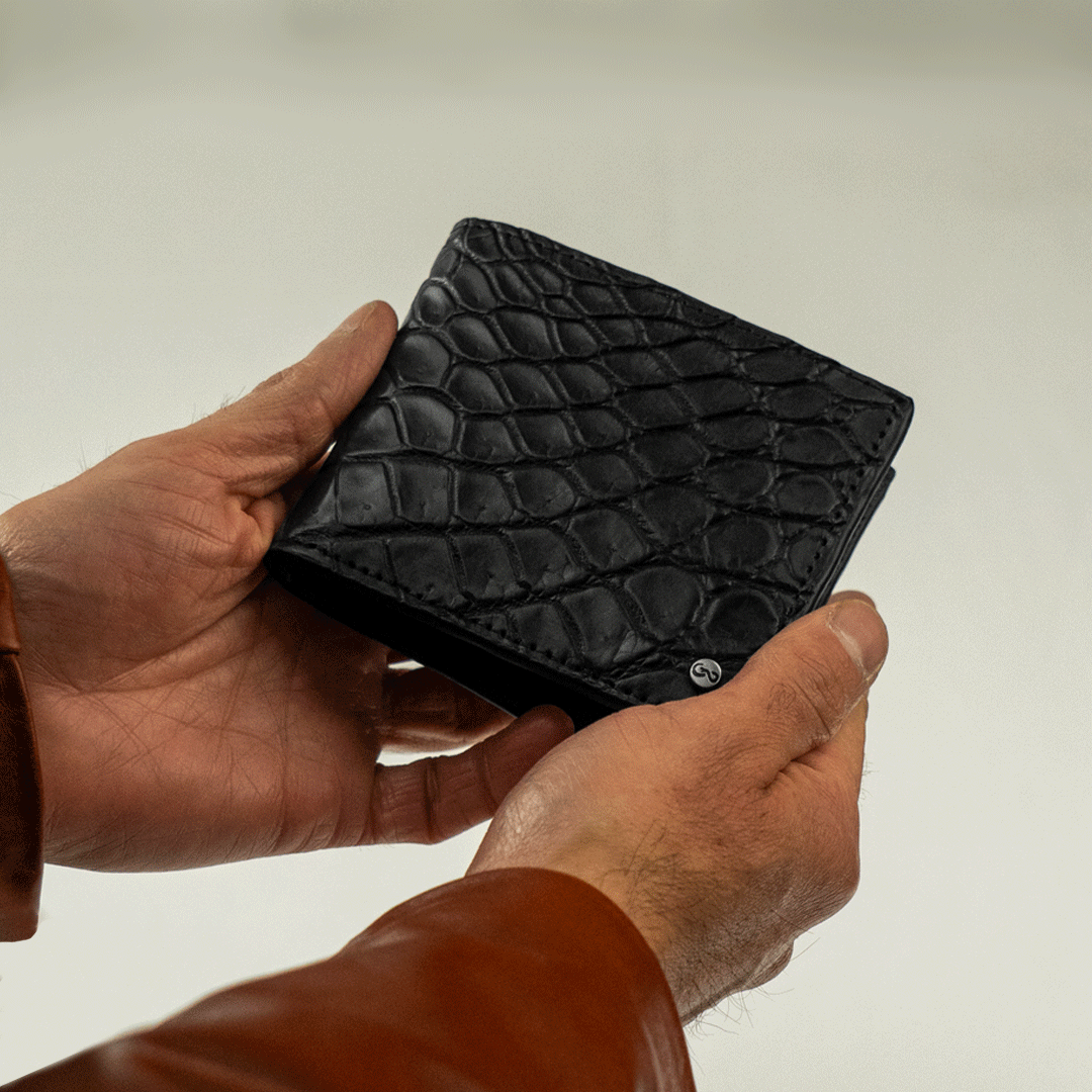 Cartera "The Grid" - Billionaire Croc Black