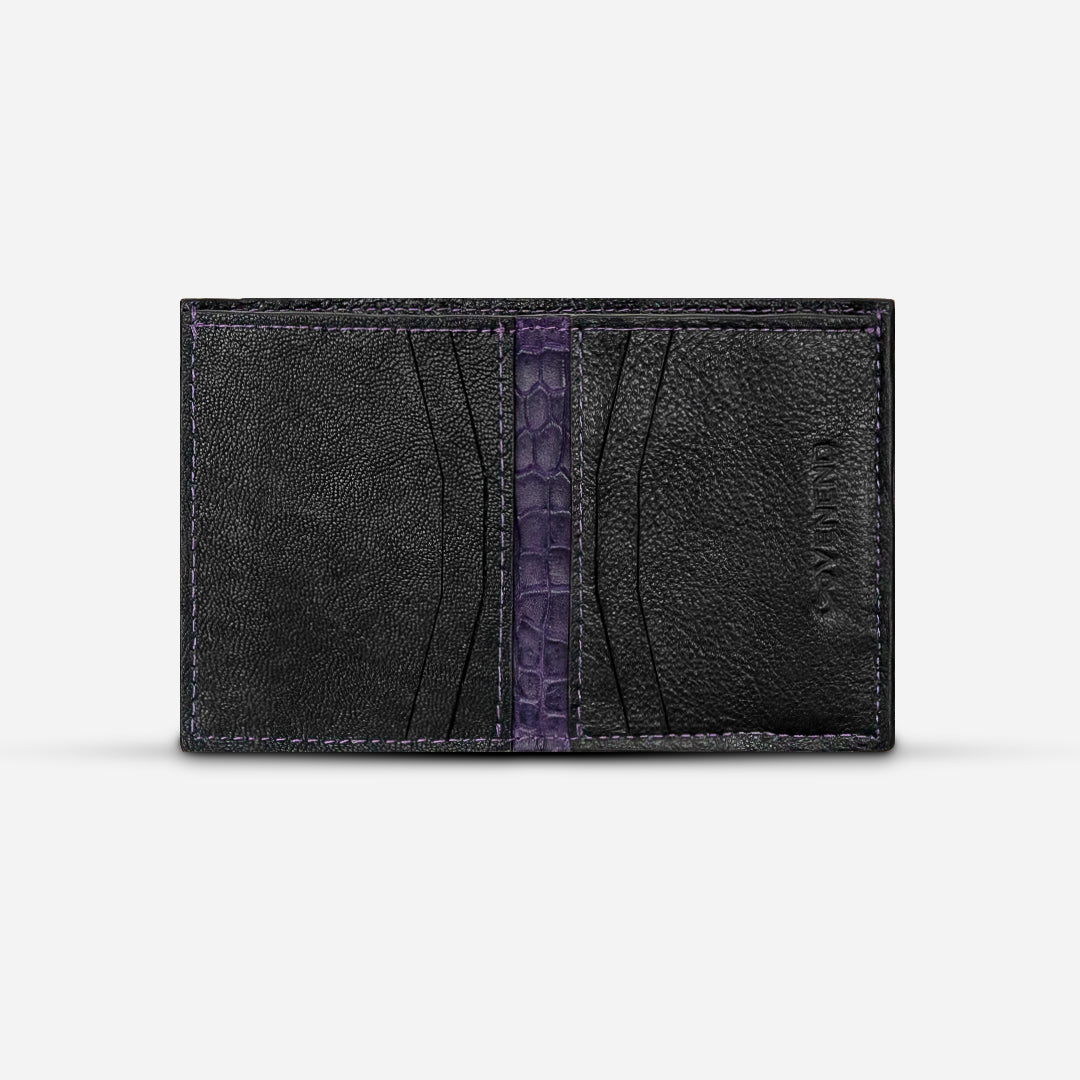 Cartera Compacta "The TIE" Billionaire Croc Purple