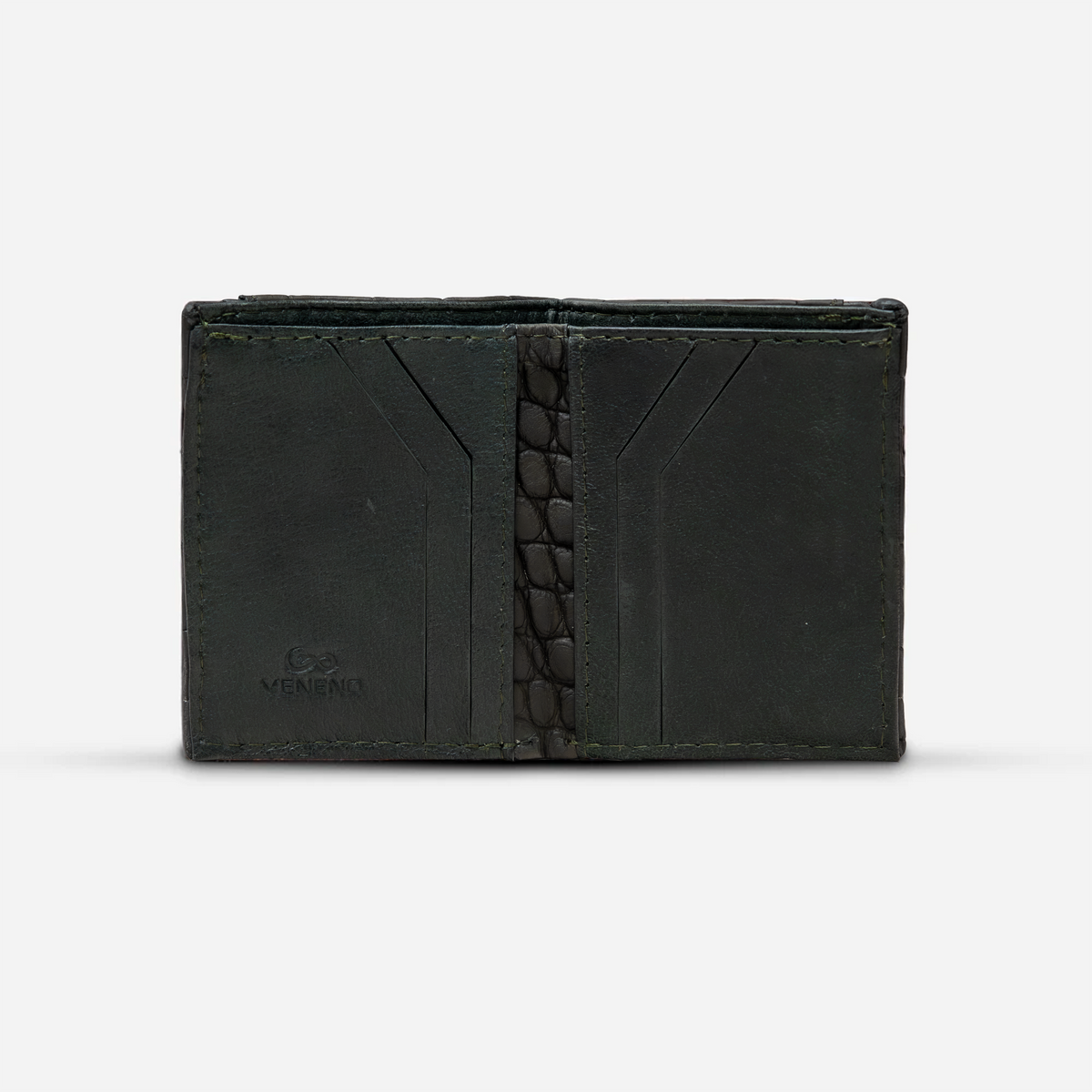 Cartera Compacta "The TIE" Billionaire Croc Black Mate