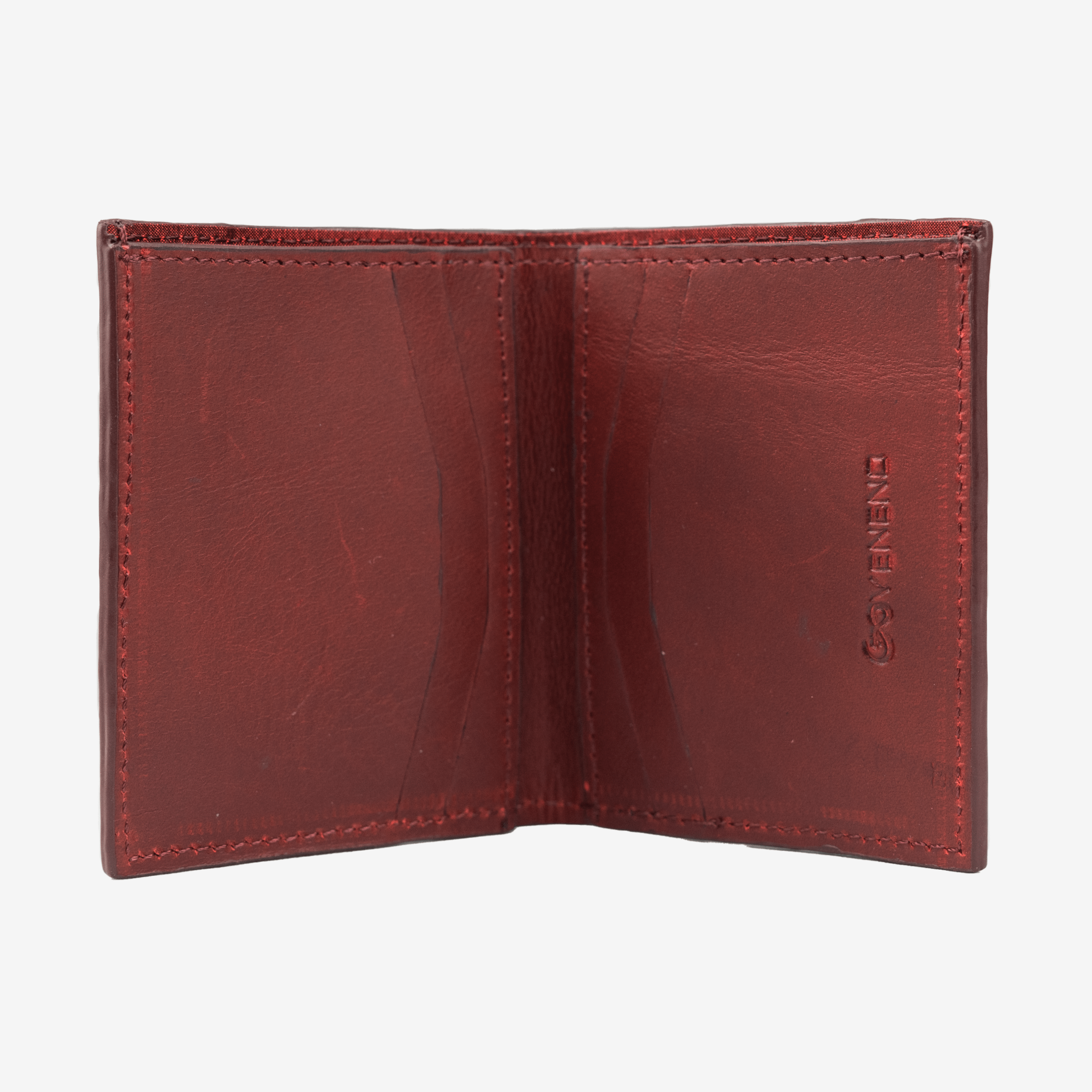 Veneno Leather Goods Cartera Compacta "The TIE" Red
