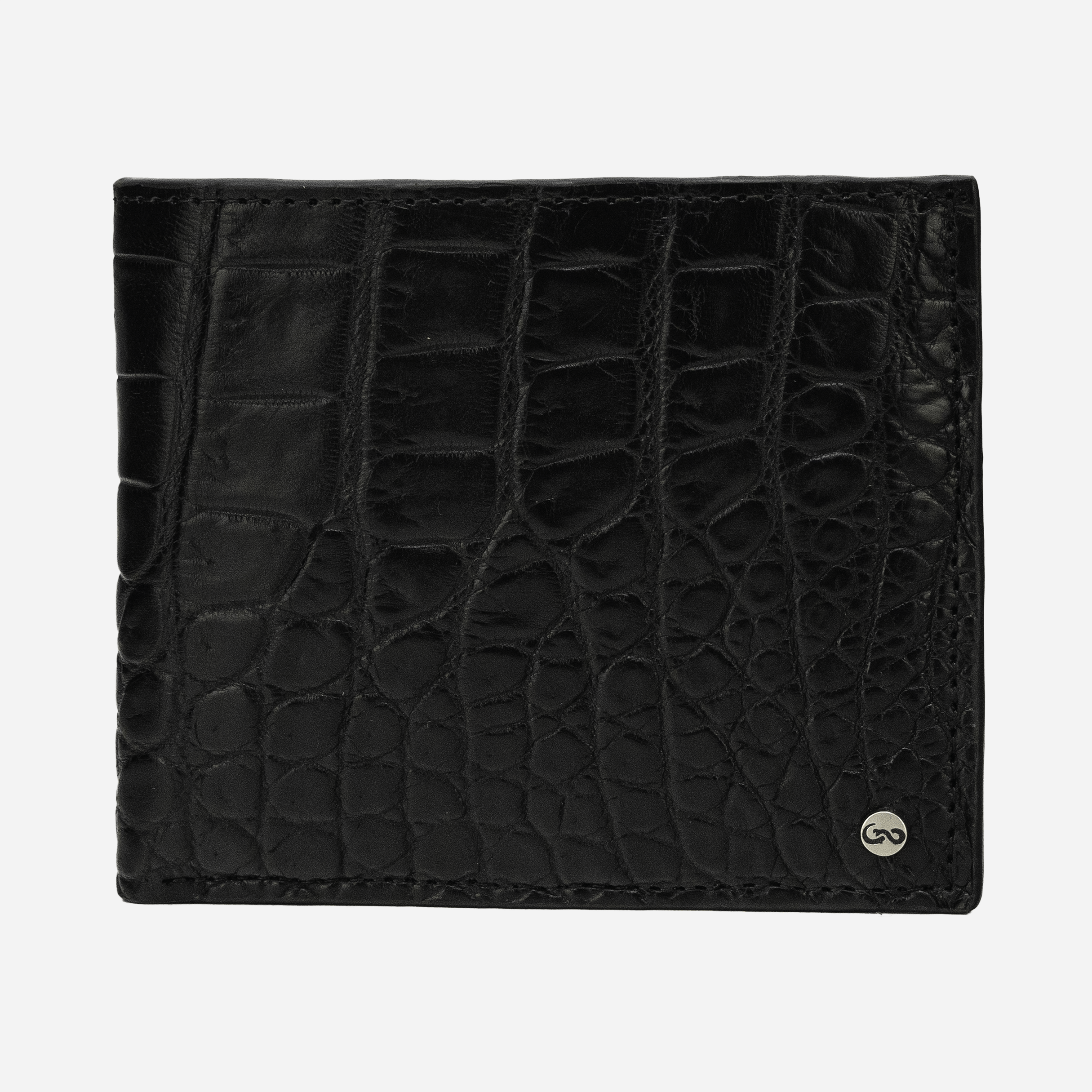 Veneno Leather Goods Cartera Grande "The Ambassador" - Billionaire Croc Black