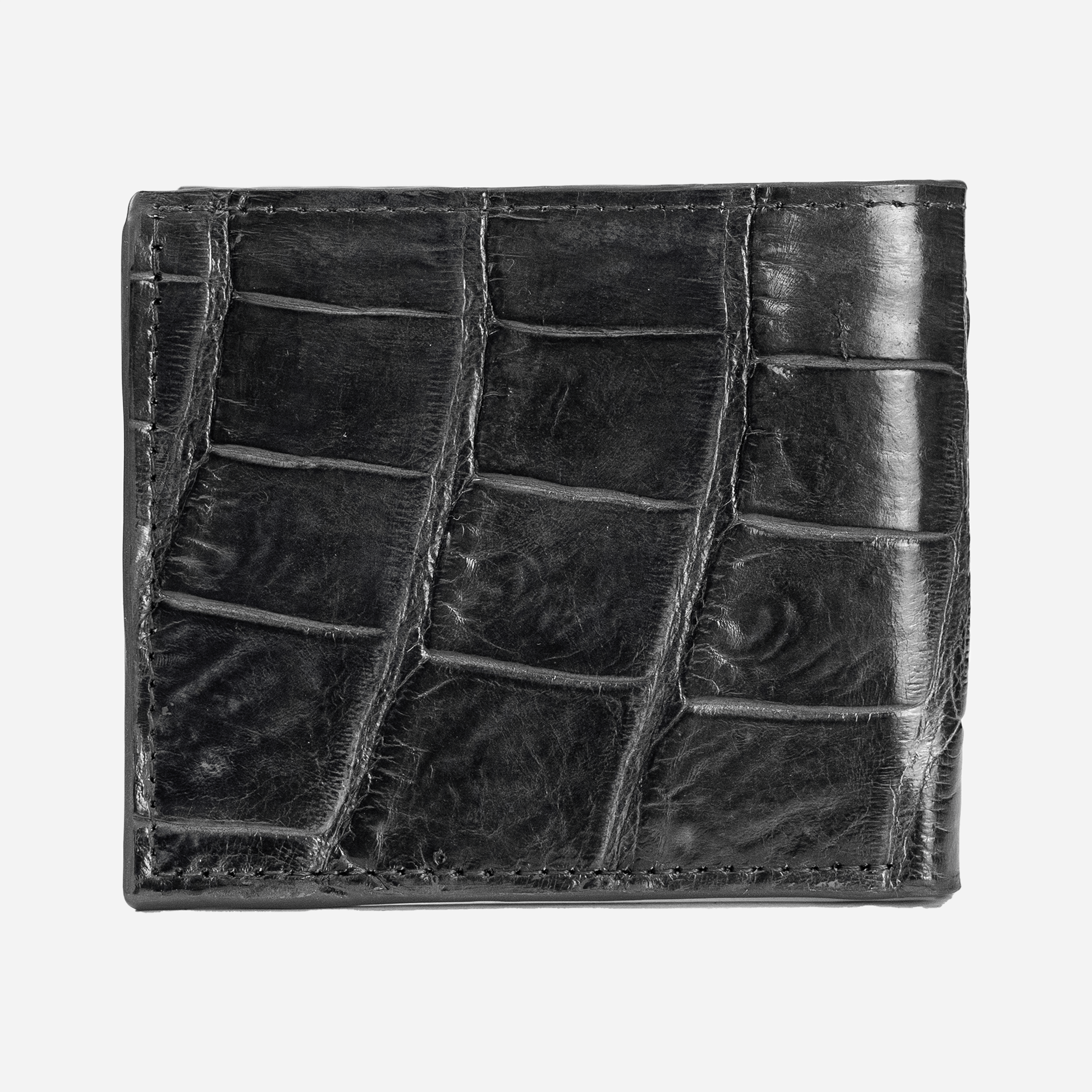 Veneno Leather Goods Cartera "The Grid" - Billionaire Croc Gray