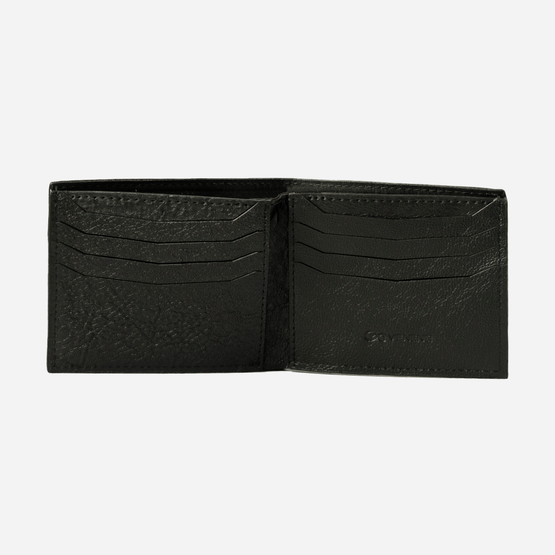 Veneno Leather Goods Cartera "The Grid" - Deep Black