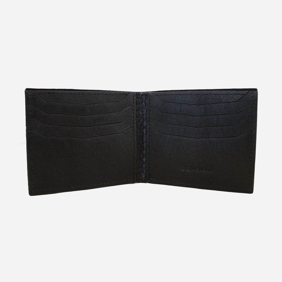Veneno Leather Goods Cartera "The Grid" Python Black