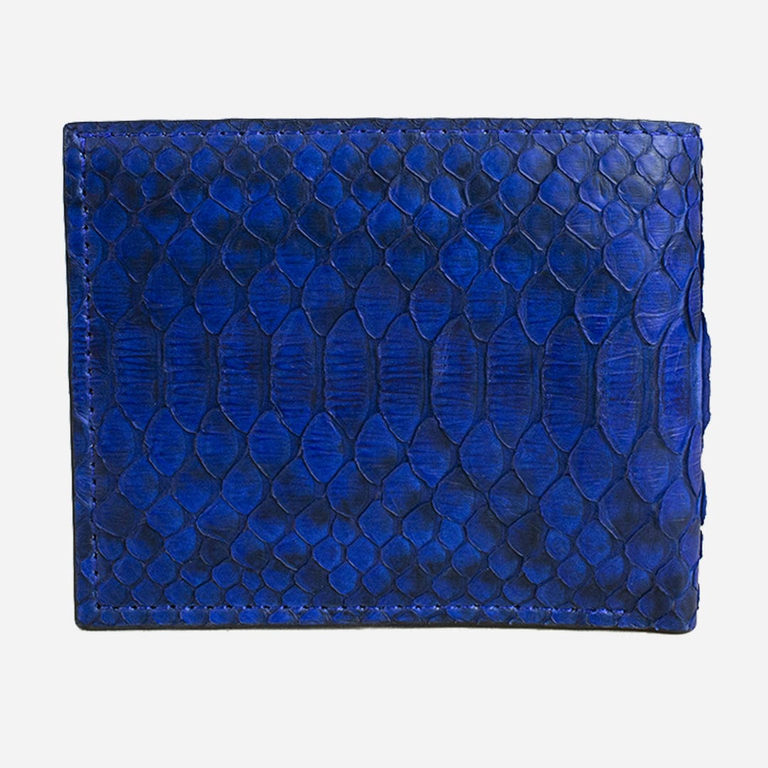 Veneno Leather Goods Cartera "The Grid" Python Blue