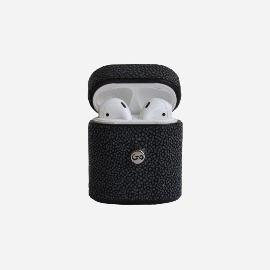 Veneno Leather Goods Funda “Airpods Cage” Stingray Silver