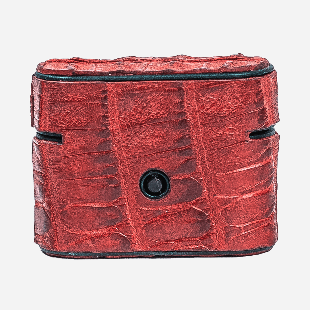 Veneno Leather Goods Funda “Airpods PRO” Billionaire Croc Red