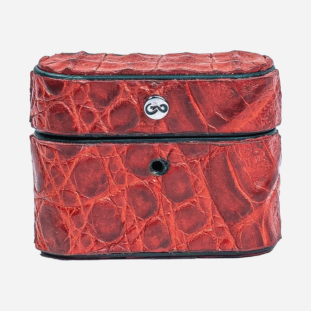 Veneno Leather Goods Funda “Airpods PRO” Billionaire Croc Red