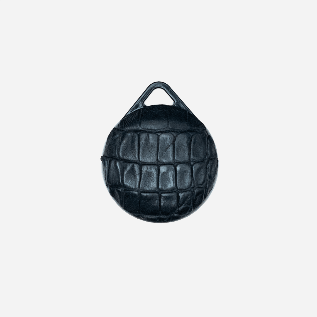 Veneno Leather Goods Funda AirTag - Billionaire Croc Black