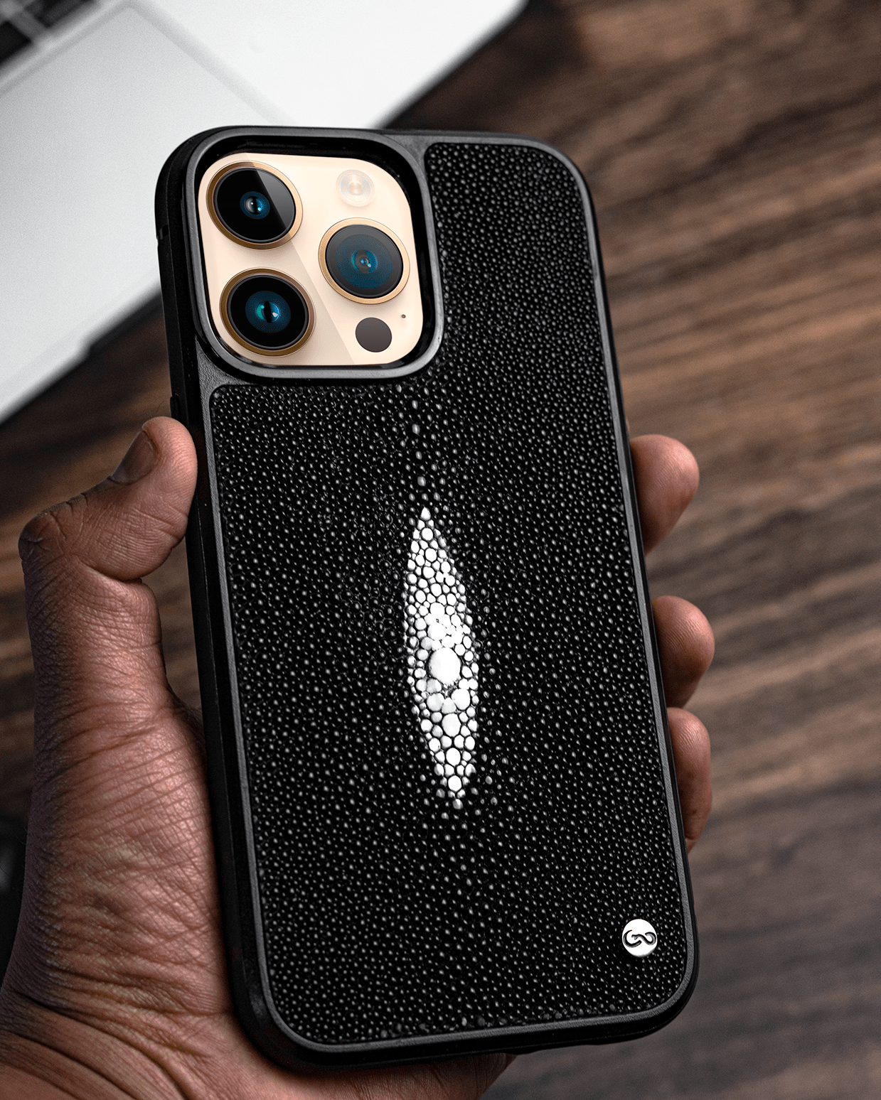 Veneno Leather Goods Funda iPhone 14 Plus Stingray Black