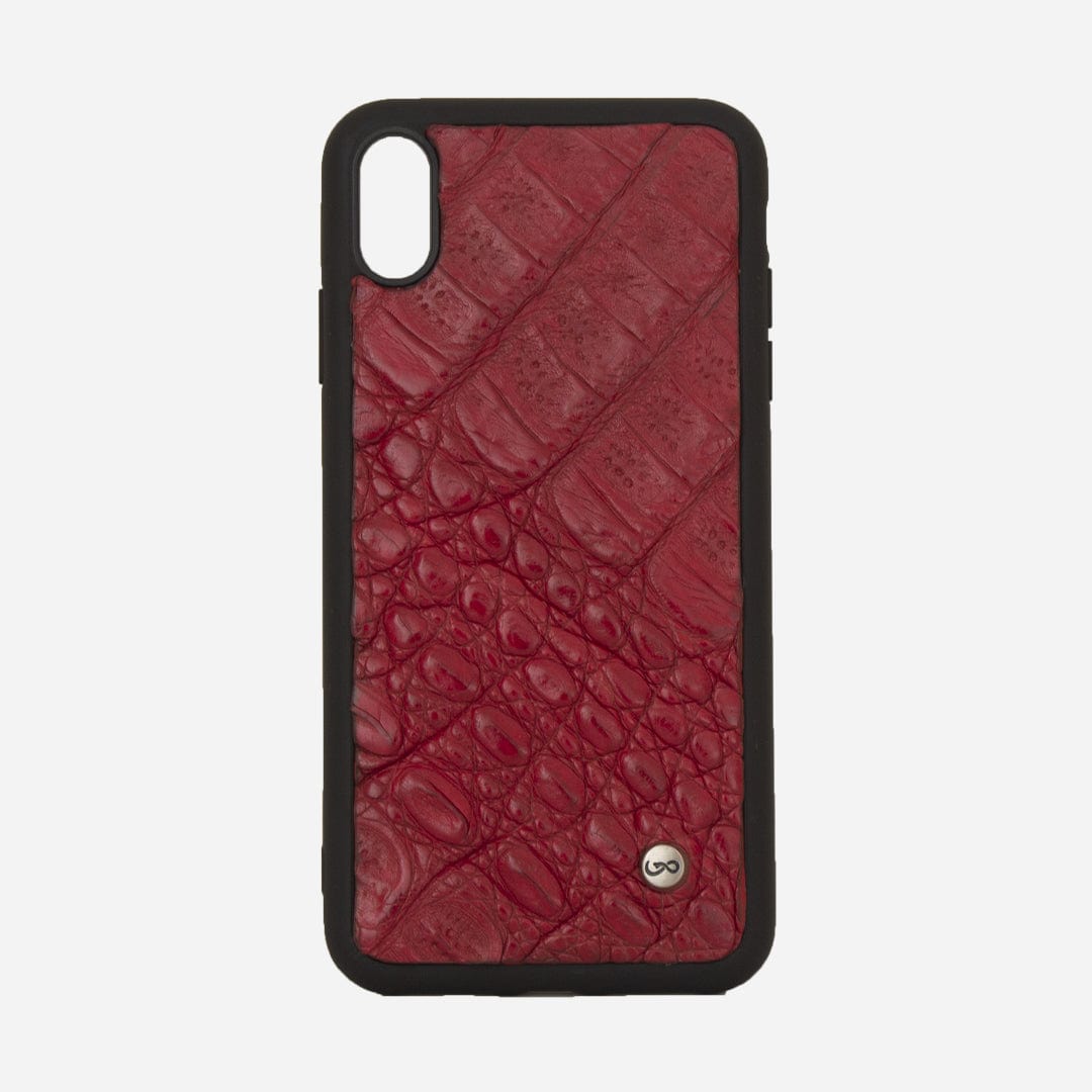 Veneno Leather Goods Funda iPhone Xr - Billionaire Croc Red