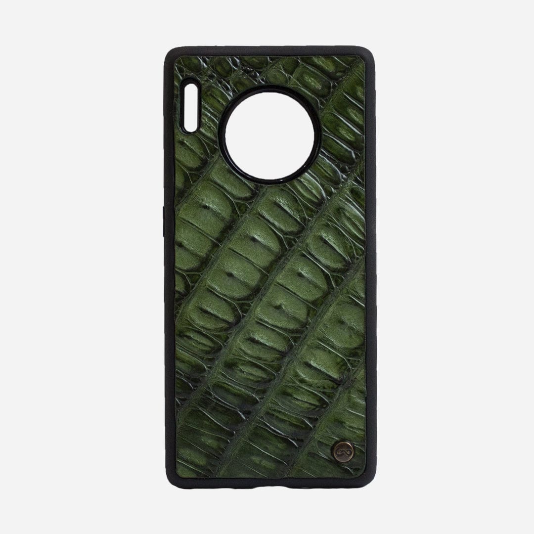 Veneno Leather Goods Funda Mate30Pro - Billionaire Croc Olive