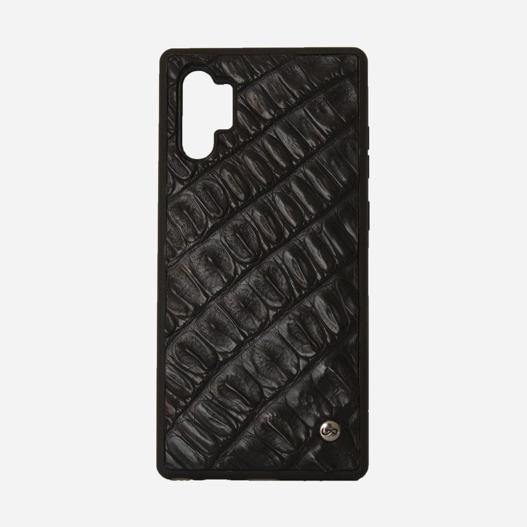 Veneno Leather Goods Funda Note 10 Plus - Billionaire Croc Black