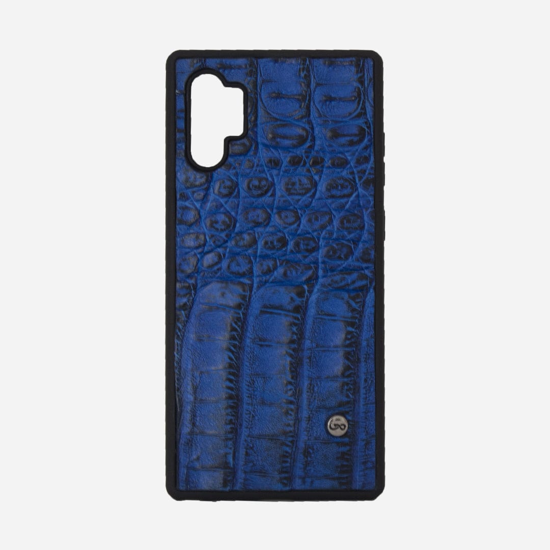 Veneno Leather Goods Funda Note 10 Plus - Billionaire Croc Blue