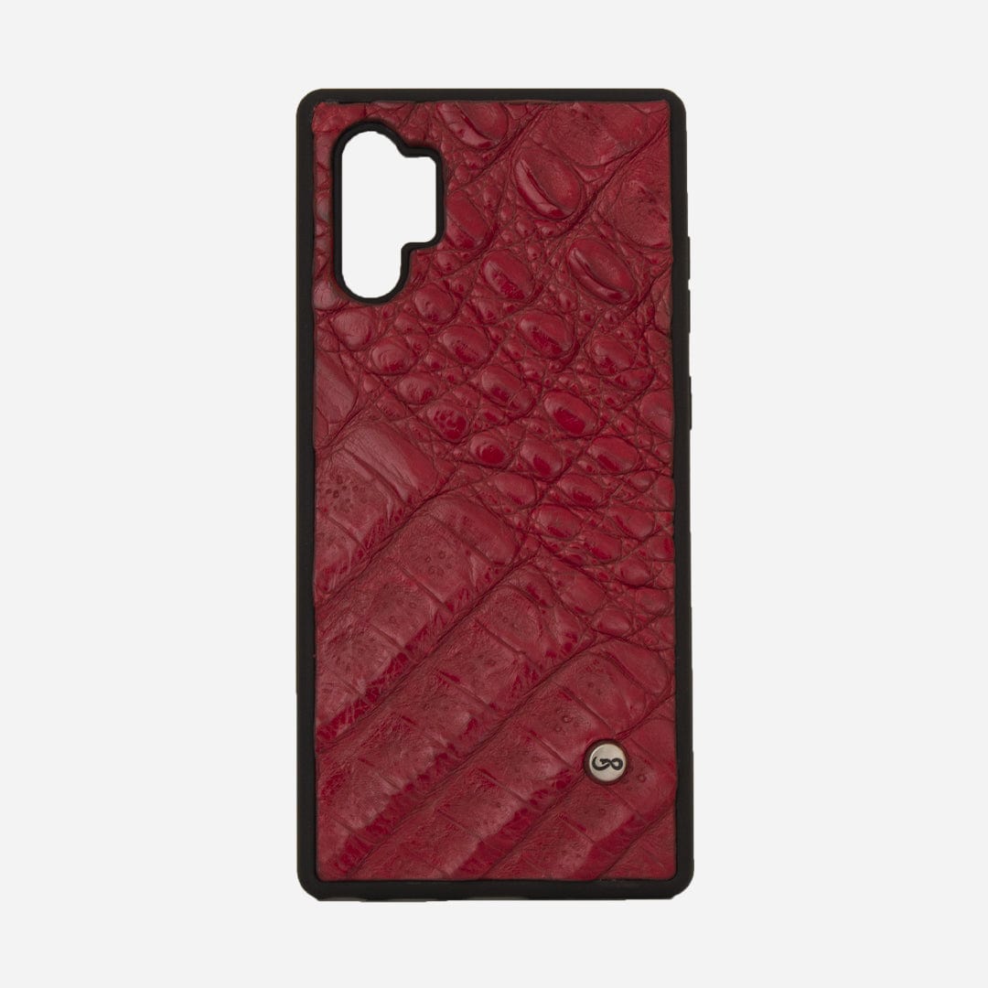 Veneno Leather Goods Funda Note 10 Plus - Billionaire Croc Red