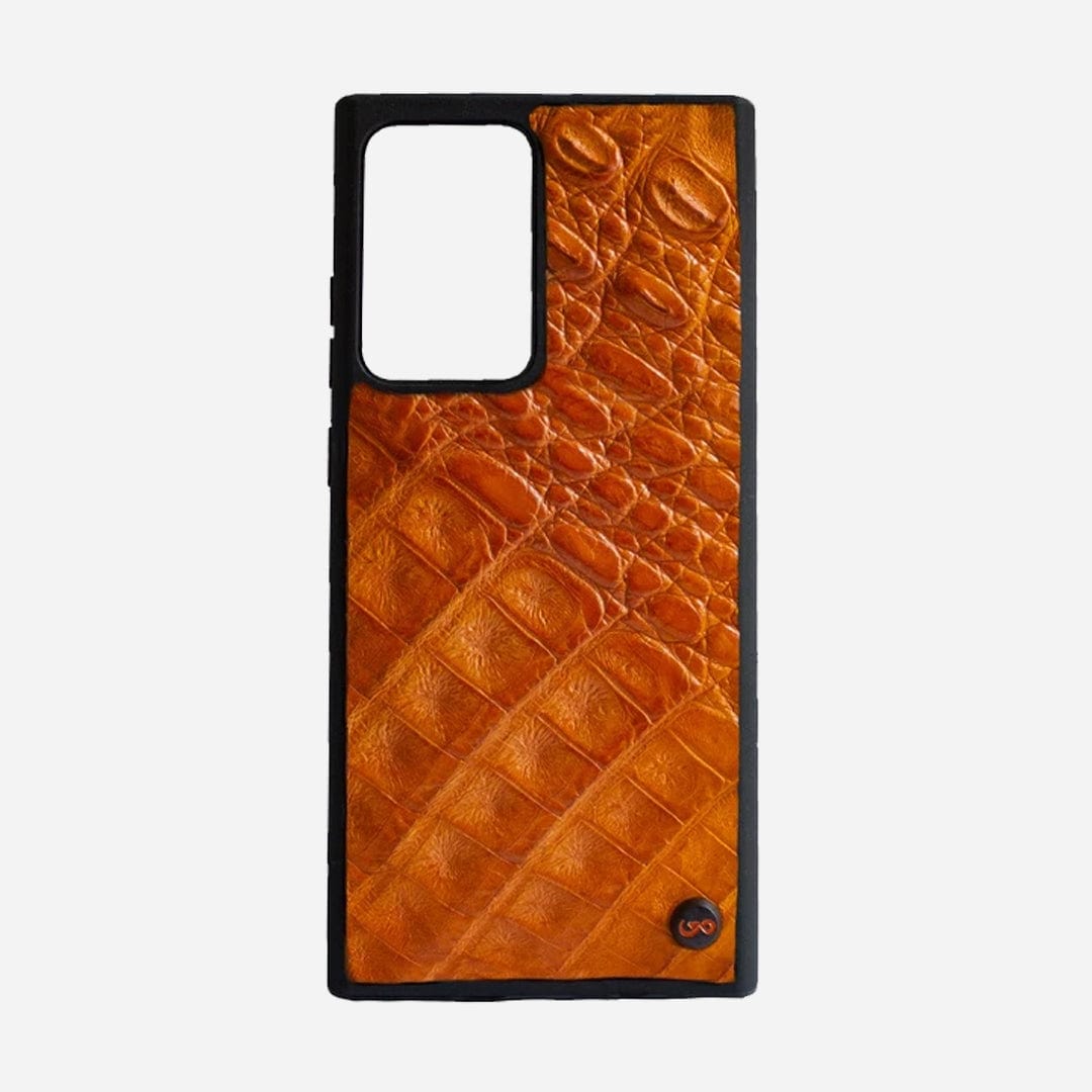 Veneno Leather Goods Funda Note20 - Billionaire Croc Orange Sunset