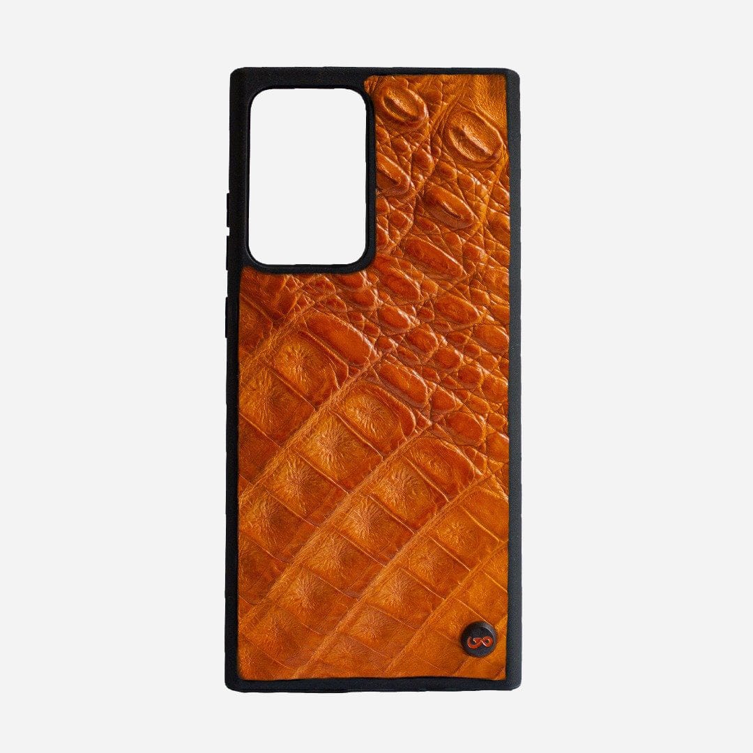 Veneno Leather Goods Funda Note20Ultra - Billionaire Croc Orange Sunset