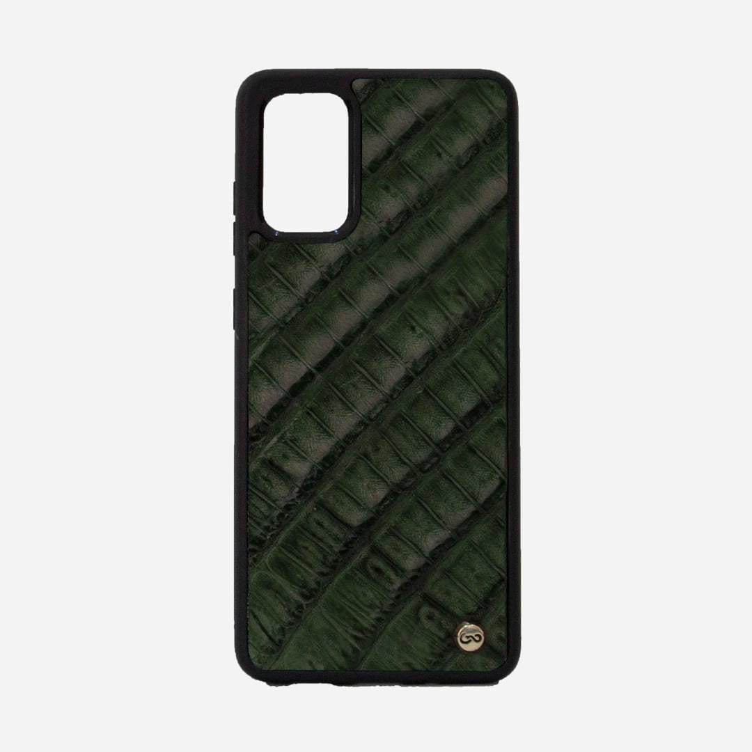 Veneno Leather Goods Funda S20 Plus - Billionaire Croc Green