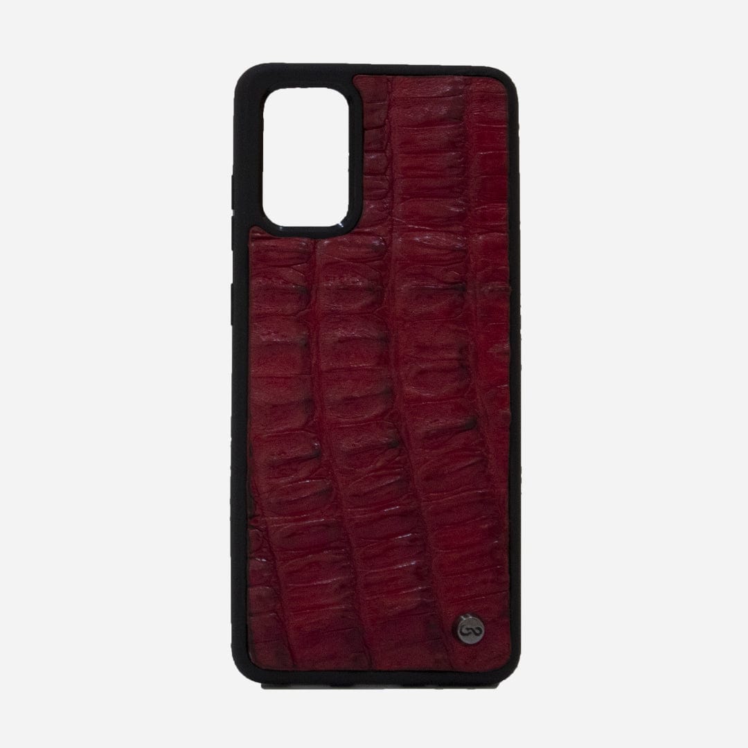 Veneno Leather Goods Funda S20 Plus - Billionaire Croc Red