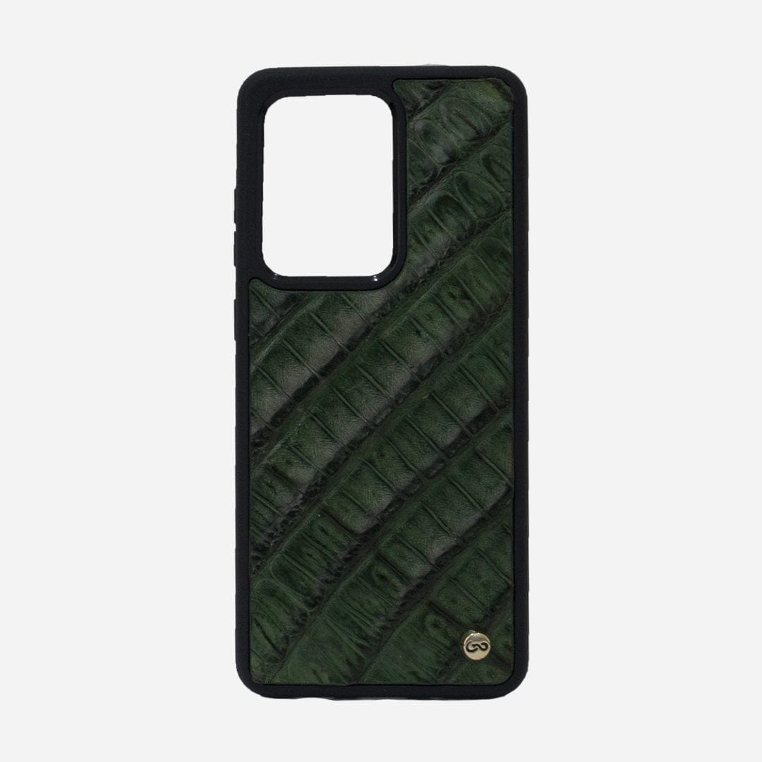 Veneno Leather Goods Funda S20FE - Billionaire Croc Green
