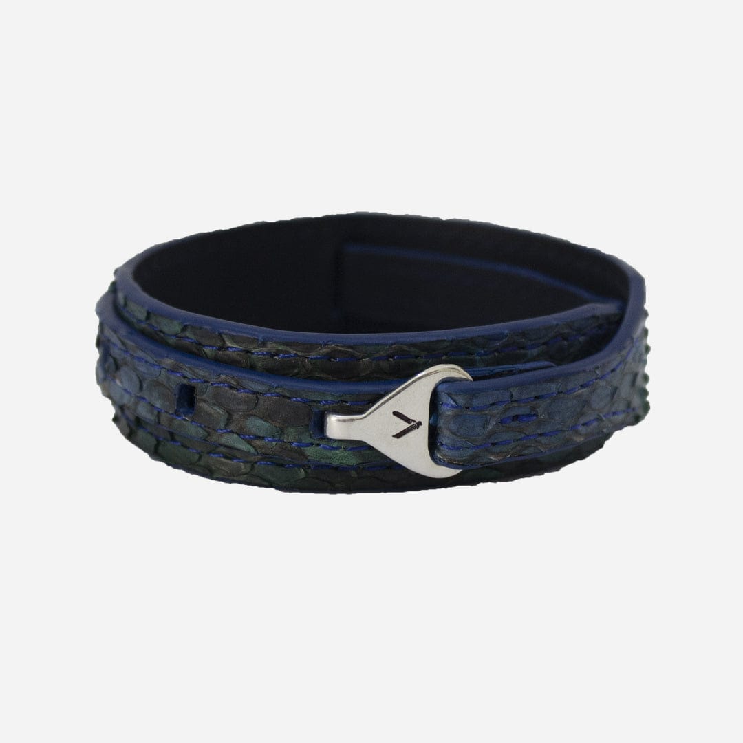 Veneno Leather Goods “Lasso” Python Blue