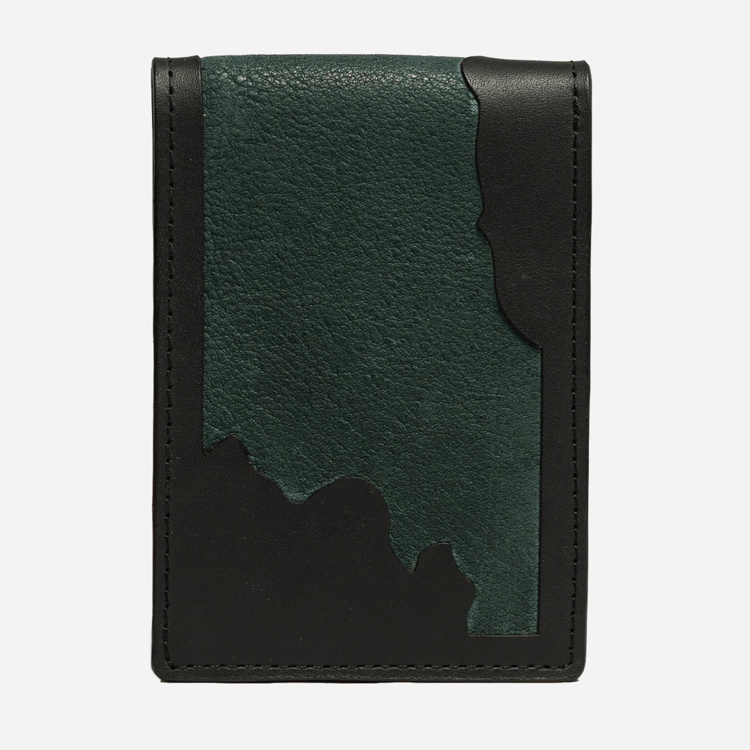 Veneno Leather Goods Mad Green & Black "The Clap" Slim Wallet Mad Green & Black