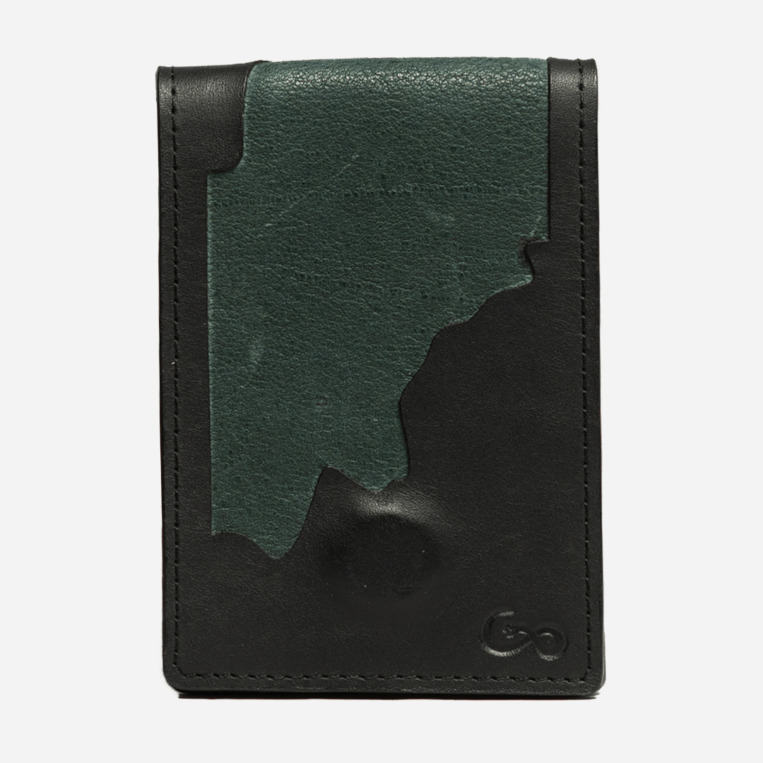 Veneno Leather Goods Mad Green & Black "The Clap" Slim Wallet Mad Green & Black