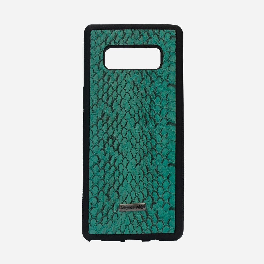 Veneno Leather Goods Note 8 - Mystery Snake Green
