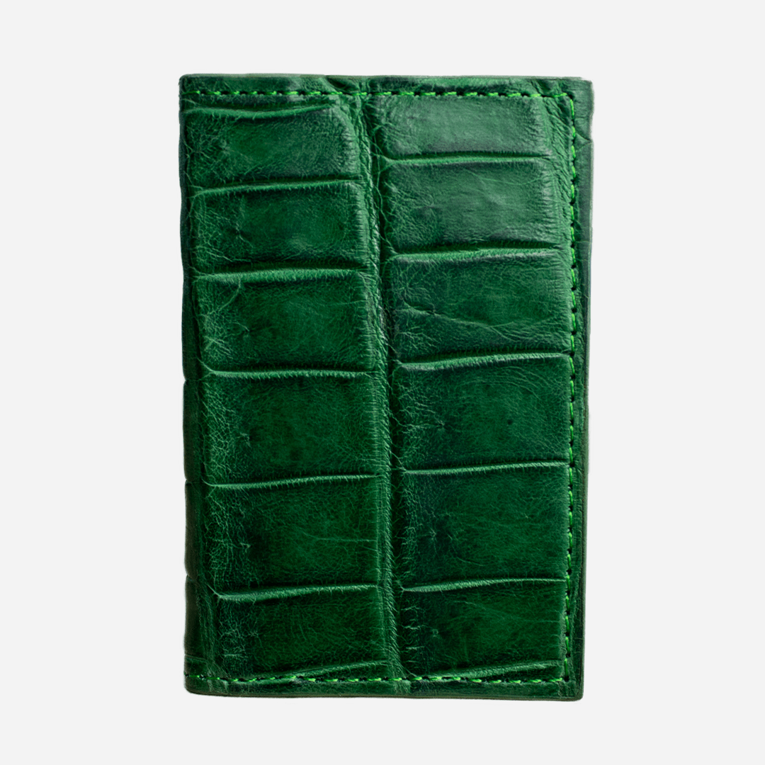 Veneno Leather Goods Tarjetero Vertical "Huracán" Billionaire Croc Rainforest