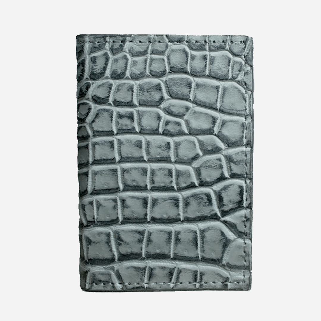 Veneno Leather Goods Tarjetero Vertical "Huracán" Billionaire Croc Snow