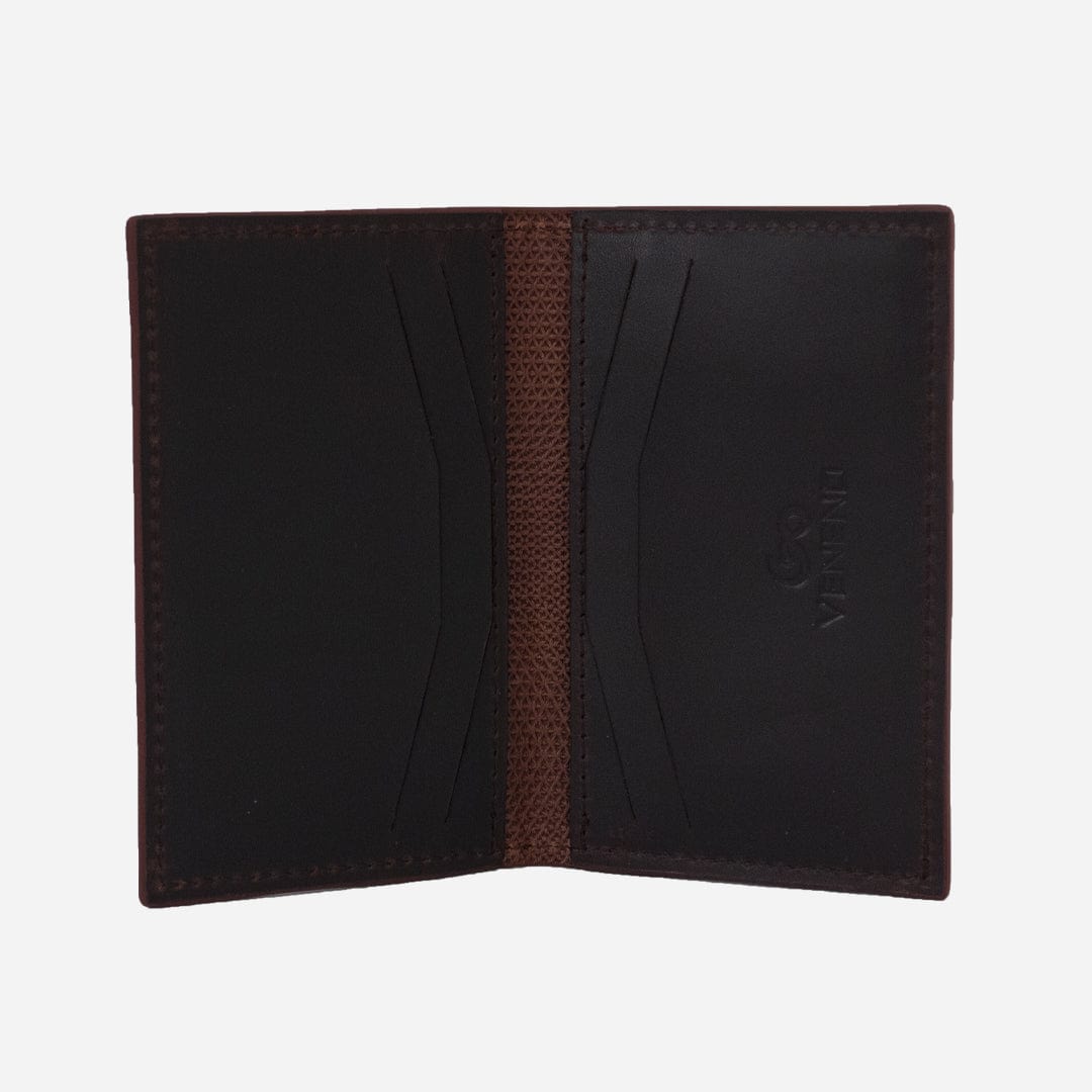 Veneno Leather Goods Tarjetero Vertical "Huracán" Bison Brick