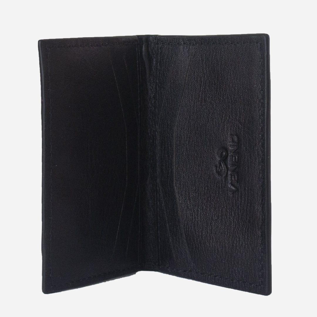 Veneno Leather Goods Tarjetero Vertical "Huracán" Ostrich Full Black