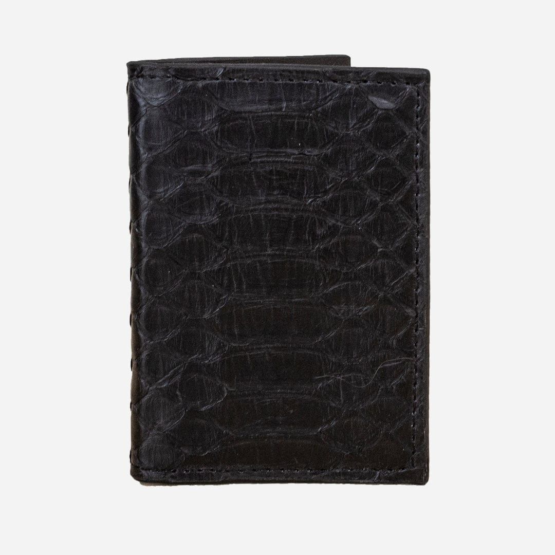 Veneno Leather Goods Tarjetero Vertical "Huracán" Python Black