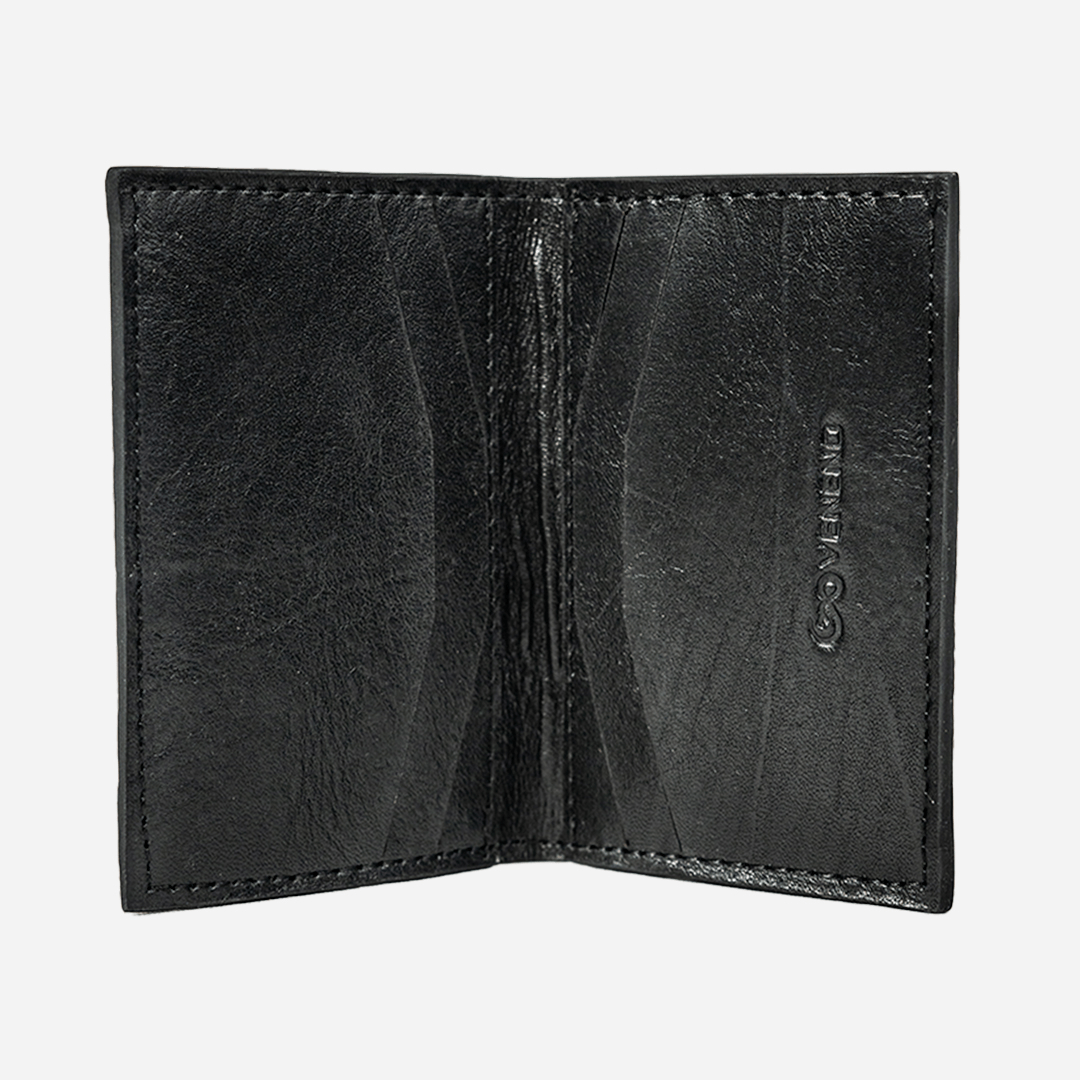 Veneno Leather Goods Tarjetero Vertical "Huracán" Stingray Black