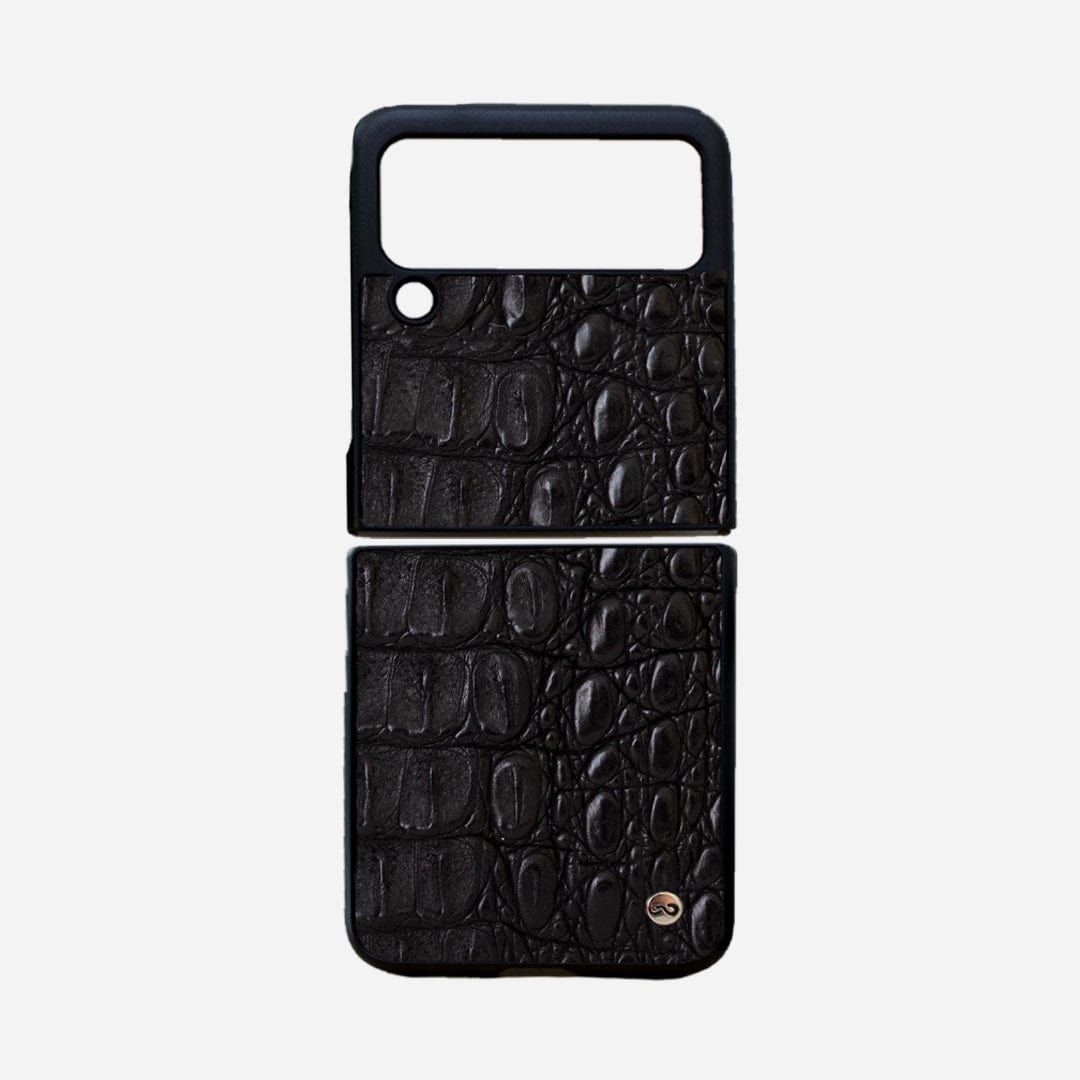 Veneno Leather Goods Z FLIP 3 - Billionaire Croc Black