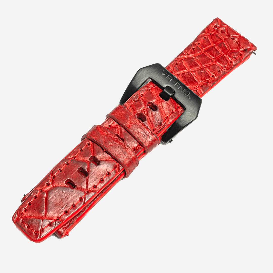 Veneno “Strap 22mm” Croc Red